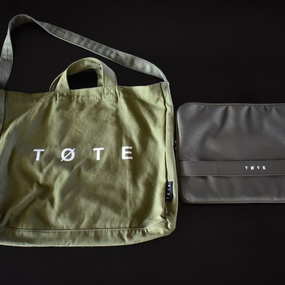 TOTE Brand tote bag and laptop sleeve - Army Green - Picture 2 of 5